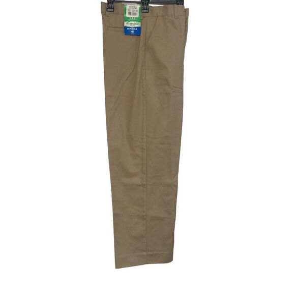 Classroom Uniforms Boys Adjustable Waist Flat Front Khaki Pants Size Boys 20 NWT - Picture 3 of 5